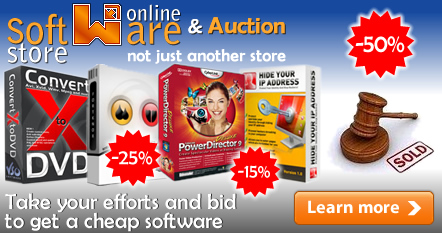 New Auction service - buy cheaper software